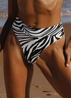 Ark Swimwear High Waist Cheekys|High Waist Cheekys Bikini Zebra